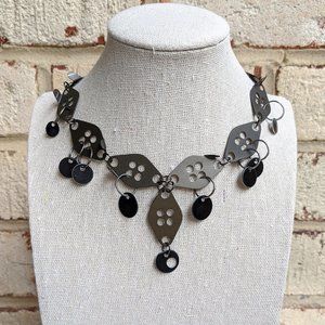 Handmade Matte Black Industrial necklace